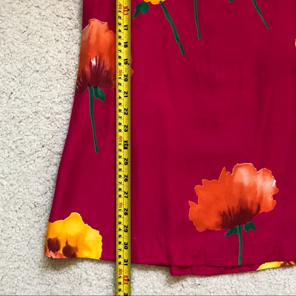 Vintage Magenta Fuchsia Pink Floral Square Neck Tank Dress - Picture 10 of 10